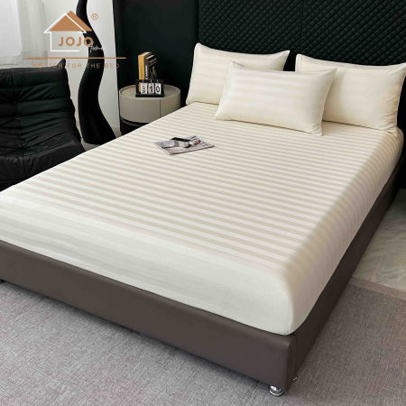 Lenjerie de Pat Damasc Deluxe Luxury, 100% Bumbac Premium, 6 Piese, Cearceaf cu Elastic 180x200 cm, Husă Pilotă 200x230 cm, Confort Hotelier 5★ [4]