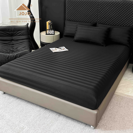 Lenjerie de Pat Damasc Deluxe Luxury, 100% Bumbac Premium, 6 Piese, Cearceaf cu Elastic 180x200 cm, Husă Pilotă 200x230 cm, Confort Hotelier 5★ [2]