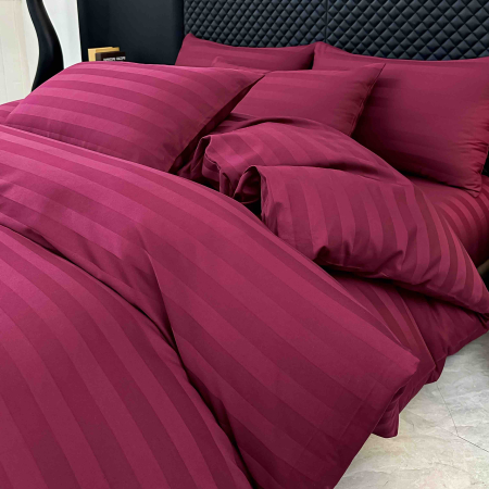 Lenjerie de Pat Damasc Deluxe Luxury, 100% Bumbac Premium, 6 Piese, Cearceaf cu Elastic 180x200 cm, Husă Pilotă 200x230 cm, Confort Hotelier 5★ [2]