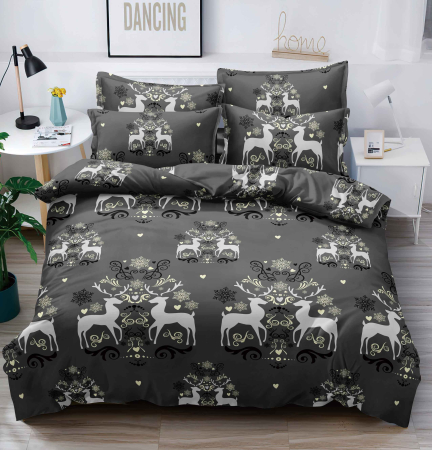 ☃️ Produse pentru Crăciun - Lenjerie de Pat de Crăciun Finet, 6 Piese, cu Elastic - LPLCR19