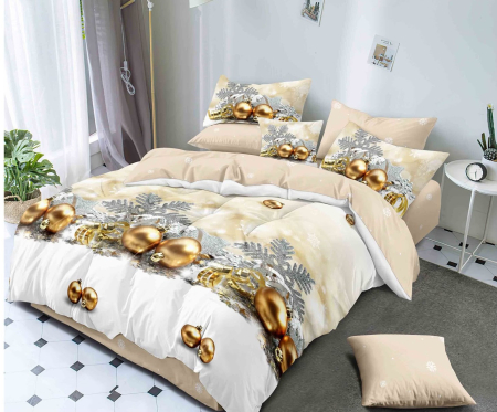 ☃️ Produse pentru Crăciun - Lenjerie de Pat de Crăciun Finet, 6 Piese, cu Elastic - LPLCR44