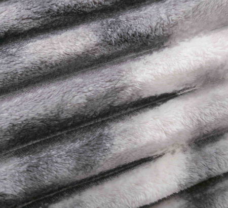 Lenjerie de pat dublu cocolino 4 piese, cu elastic - Gri / Alb [2]