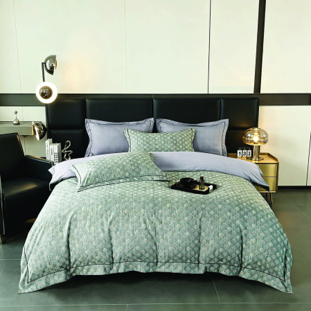Lenjerii Premium - Lenjerie de Pat Premium, 6 Piese, cu Cearșaf cu Elastic 180x200 cm - LPBP23