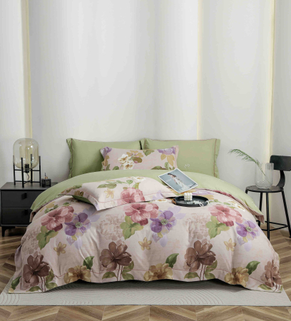 Lenjerii Premium - Lenjerie de Pat Premium, 6 Piese, cu Cearșaf cu Elastic 180x200 cm - LPBP30