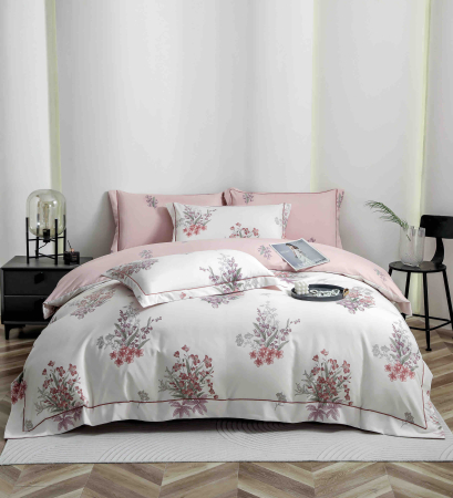 Lenjerii Premium - Lenjerie de Pat Premium, 6 Piese, cu Cearșaf cu Elastic 180x200 cm - LPBP32