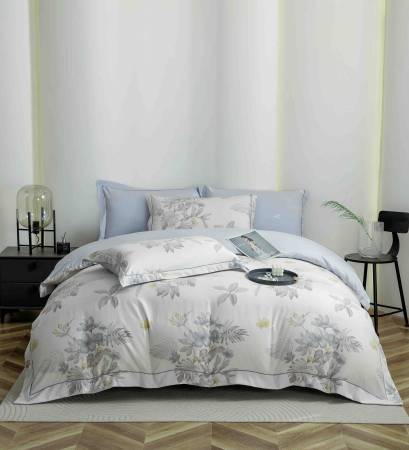 Lenjerii Premium - Lenjerie de Pat Premium, 6 Piese, cu Cearșaf cu Elastic 180x200 cm - LPBP34