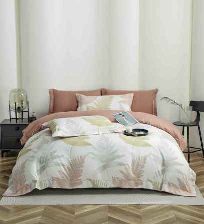 Lenjerii Premium - Lenjerie de Pat Premium, 6 Piese, cu Cearșaf cu Elastic 180x200 cm - LPBP35