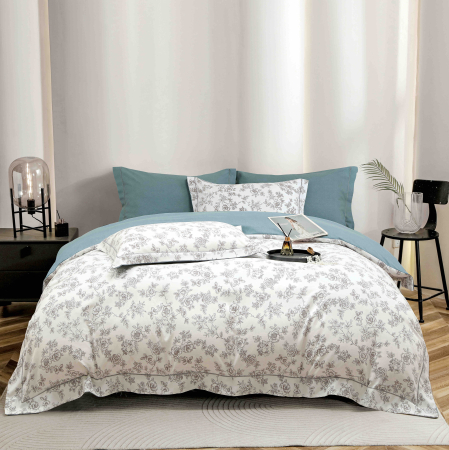 Lenjerii Premium - Lenjerie de Pat Premium, 6 Piese, cu Cearșaf cu Elastic 180x200 cm - LPBP52