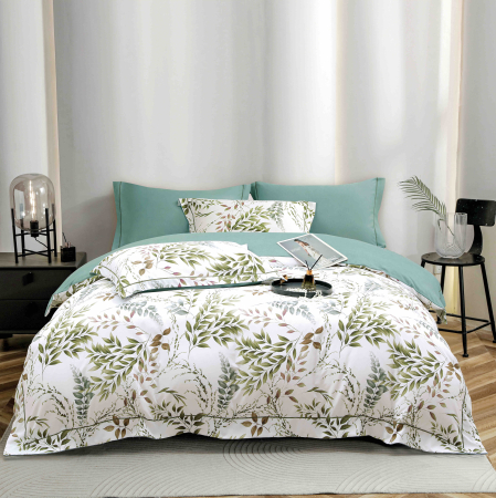 Lenjerii Premium - Lenjerie de Pat Premium, 6 Piese, cu Cearșaf cu Elastic 180x200 cm - LPBP55