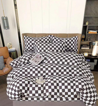 OFERTE SPECIALE - Lenjerie Din Bumbac Tip Finet 6 Piese Pentru Pat Dublu - Patratele