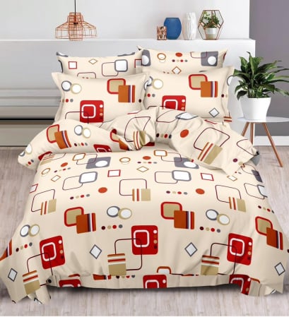 OFERTE SPECIALE - Lenjerie Pat Dublu, Bumbac Finet, 6 Piese, CU ELASTIC - Patratele
