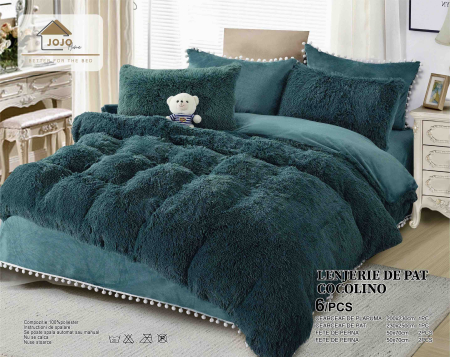 Lenjerie Pat Dublu Cocolino Fluffy – Super Pufoasă, 6 Piese