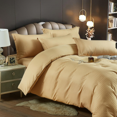 Lenjerie Pat Single 100% Premium Damasc - Galben [2]