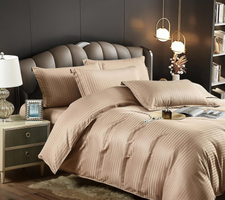 Lenjerie Pat Single 100% Premium Damasc - Bej [2]