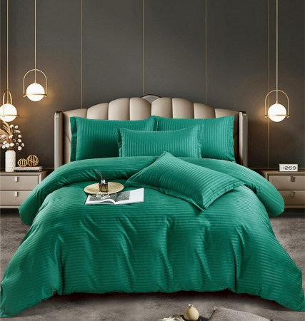 Lenjerie Pat Single 100% Premium Damasc - Verde Smarald [1]