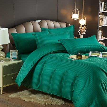 Lenjerie Pat Single 100% Premium Damasc - Verde Smarald [2]