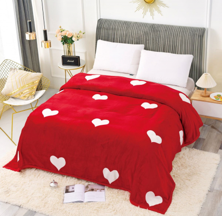 Paturi Cocolino - Patura Cocolino 200x230cm - Love White Hearts