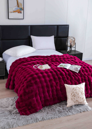 Pătură Cocolino Pufoasă cu Blăniță Artificială de Iepure – 200x230 cm