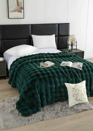 Pătură Cocolino Pufoasă cu Blăniță Artificială de Iepure – 200x230 cm