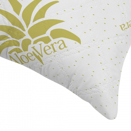 Set 2 Perne, 50x70cm, Aloe Vera, Microfibra, Alb [4]