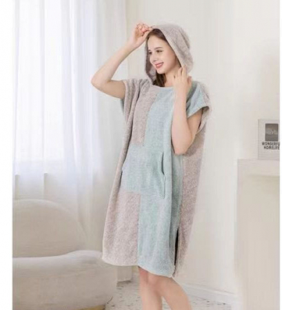 Rochie Dupa Dus Tip Prosop - Poncho - Grey