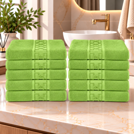 Set 10 Prosoape de Baie – Model Grecesc, Bumbac 100%, 550 g/m²