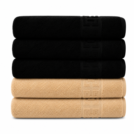 Set 5 Prosoape Premium 100% Bumbac, Moi, Pufoase și Foarte Absorbante