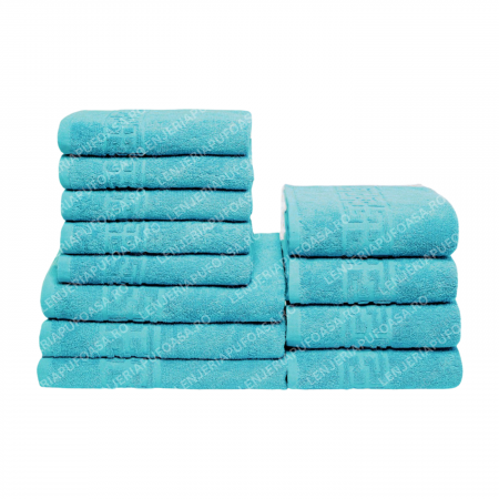 Set 12 Prosoape Maini/Fata/Corp, Bumbac 100%, 550g/m² - Bleu
