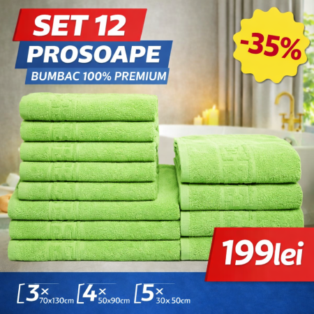 PROSOAPE BUMBAC 100% - Set 12 Prosoape Premium Bumbac 100% – Moi & Absorbante
