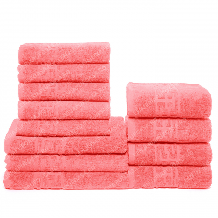 Set 12 Prosoape Maini/Fata/Corp, Bumbac 100%, 550g/m² - Corai