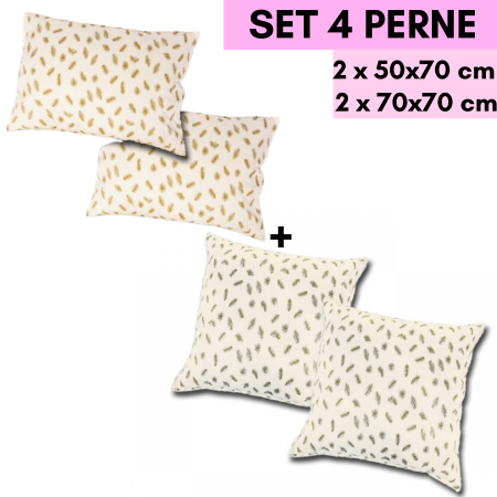 Perne - Set 4 Perne din Puf  - 50x70cm + 70x70cm