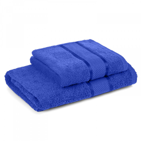 Set 2 Prosoape Baie, Bumbac 100%, 400g/m², Linii, Bleumarin [3]