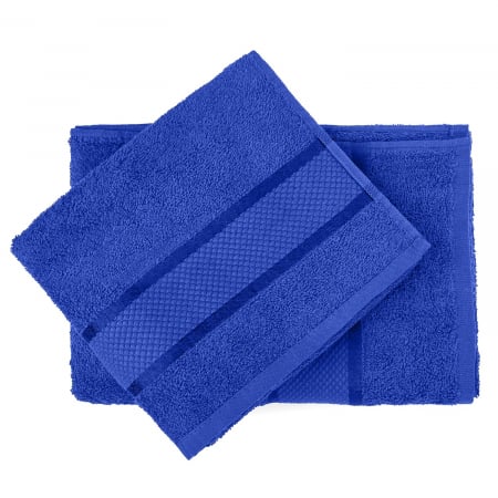 Set 2 Prosoape Baie, Bumbac 100%, 400g/m², Linii, Bleumarin [1]