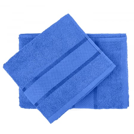 Set 2 Prosoape Baie, Bumbac 100%, 400g/m², Linii, Albastru [1]