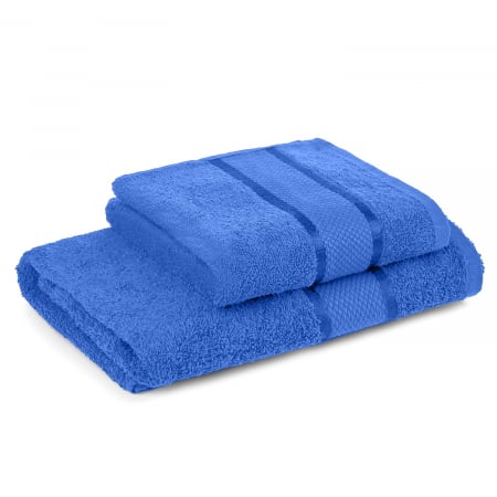 Set 2 Prosoape Baie, Bumbac 100%, 400g/m², Linii, Albastru [3]