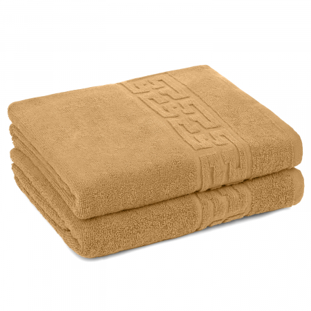 Set 2 Prosoape, Greek, Bumbac 100% - Set 2 Prosoape, Greek, Bumbac 100%, 550g/m², Bej