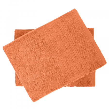 Set 2 Prosoape, Greek, Bumbac 100%, 550g/m², Portocaliu [1]