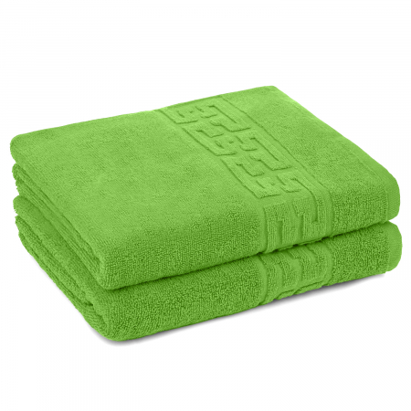 Set 2 Prosoape, Greek, Bumbac 100% - Set 2 Prosoape, Greek, Bumbac 100%, 550g/m², Verde Deschis