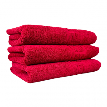 Seturi Cu 3 Prosoape 100% Bumbac - Set 3 Prosoape Baie, Bumbac 100% - Rosu