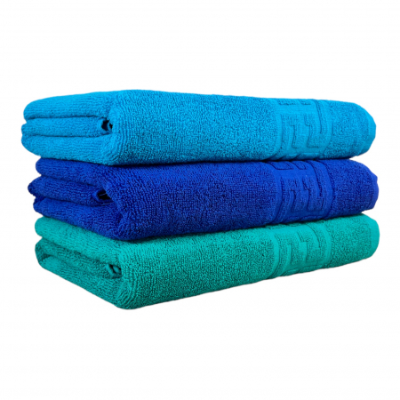 PROSOAPE BUMBAC 100% - Set 3 Prosoape Baie, Bumbac 100% - Bleu / Albastru / Verde