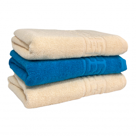 PROSOAPE BUMBAC 100% - Set 3 Prosoape Baie, Bumbac 100% - Crem / Bleu