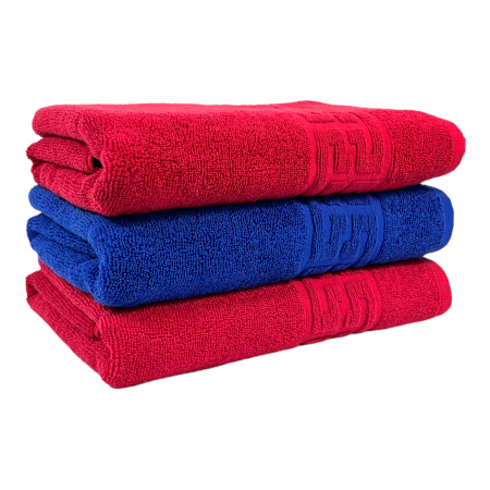 PROSOAPE BUMBAC 100% - Set 3 Prosoape Baie, Bumbac 100% - Rosu / Albastru