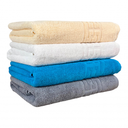 PROSOAPE BUMBAC 100% - Set 4 Prosoape Baie, Bumbac 100% - Crem / Alb / Bleu / Gri