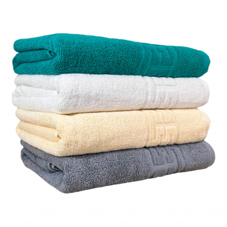PROSOAPE BUMBAC 100% - Set 4 Prosoape Baie, Bumbac 100%, Gri / Bej / Alb / Verde