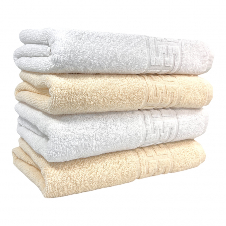 PROSOAPE BUMBAC 100% - Set 4 Prosoape Baie, Bumbac 100% - Alb / Crem
