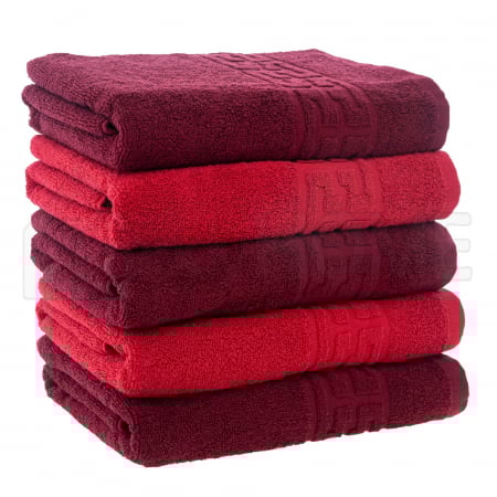 PROSOAPE BUMBAC 100% - Set 5 Prosoape Baie, Bumbac 100% - Grena/Rosu