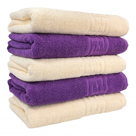 PROSOAPE BUMBAC 100% - Set 5 Prosoape Baie, Bumbac 100%, Mov / Bej