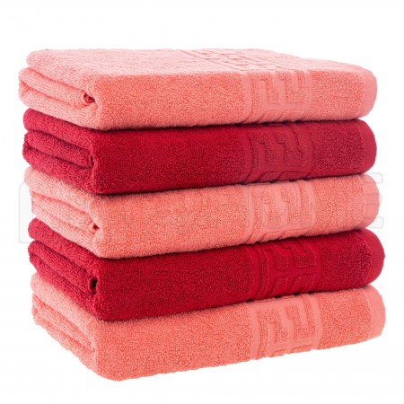 PROSOAPE BUMBAC 100% - Set 5 Prosoape Baie, Bumbac 100% - Corai/Rosu