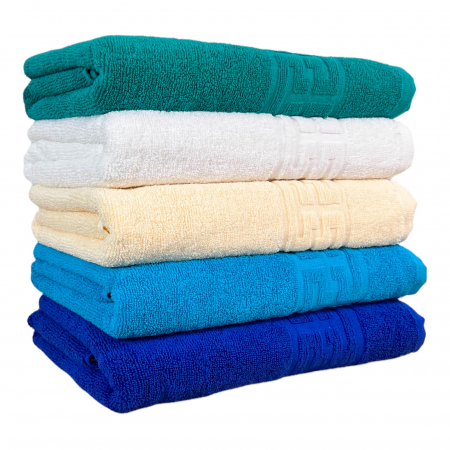 PROSOAPE BUMBAC 100% - Set 5 Prosoape Baie, Bumbac 100%, Verde/ Alb / Bej / Bleu