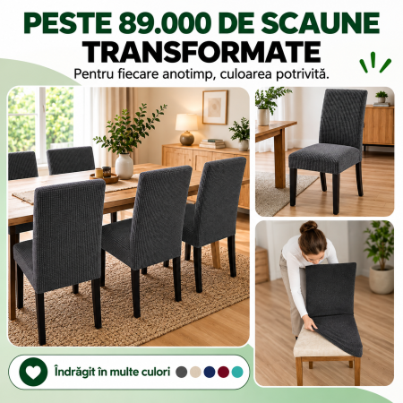 Set 6 Huse Universale Elastice pentru Scaune - Protecție și Aspect Modern [2]